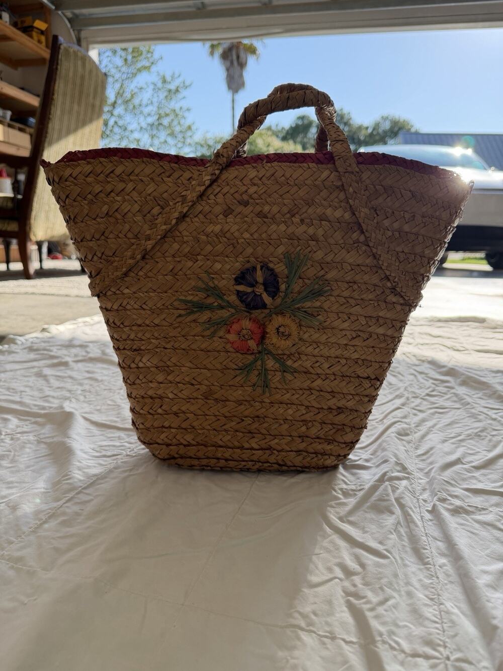 Vintage Straw Tote Bag